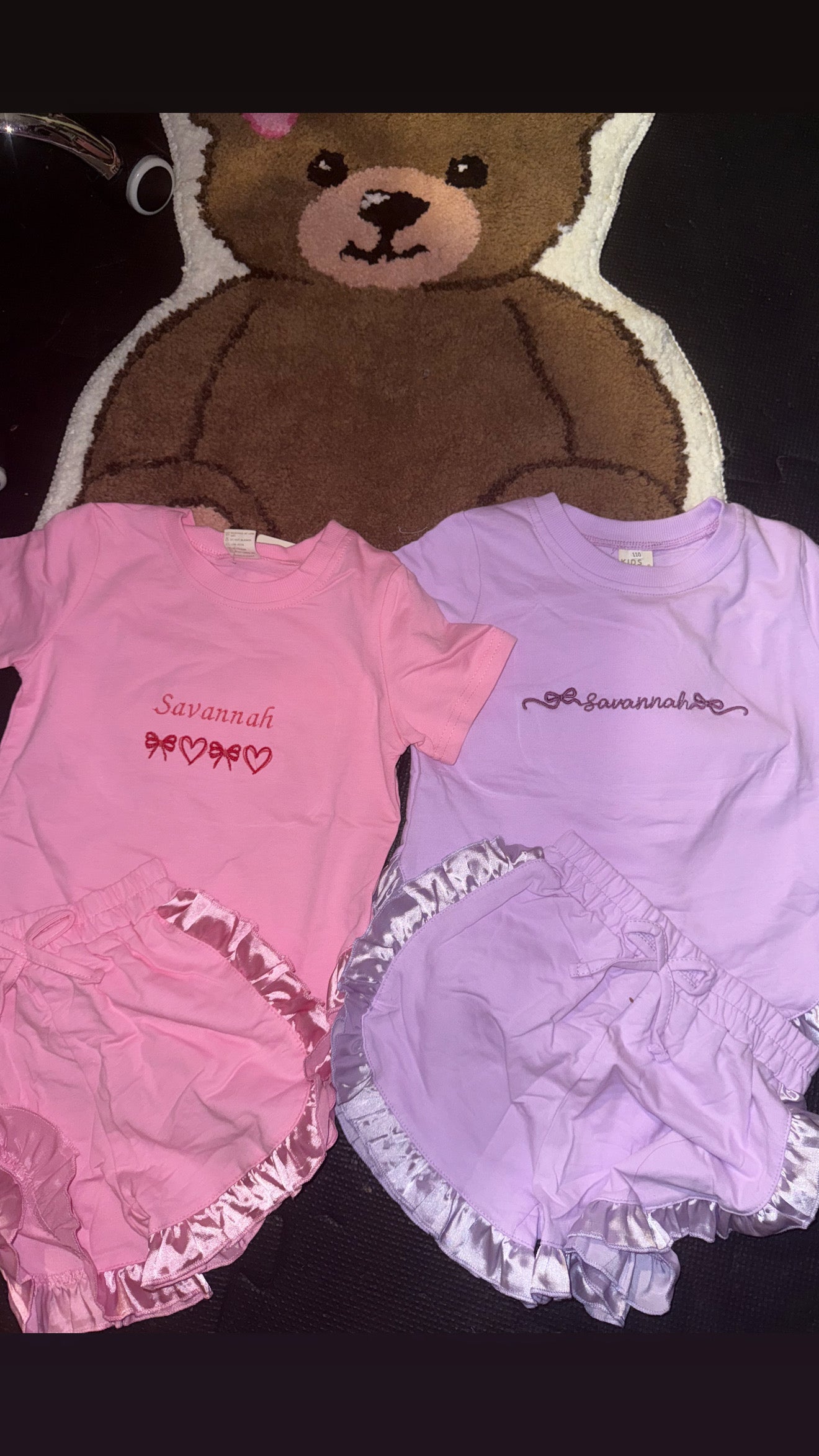 Girls ruffle sets
