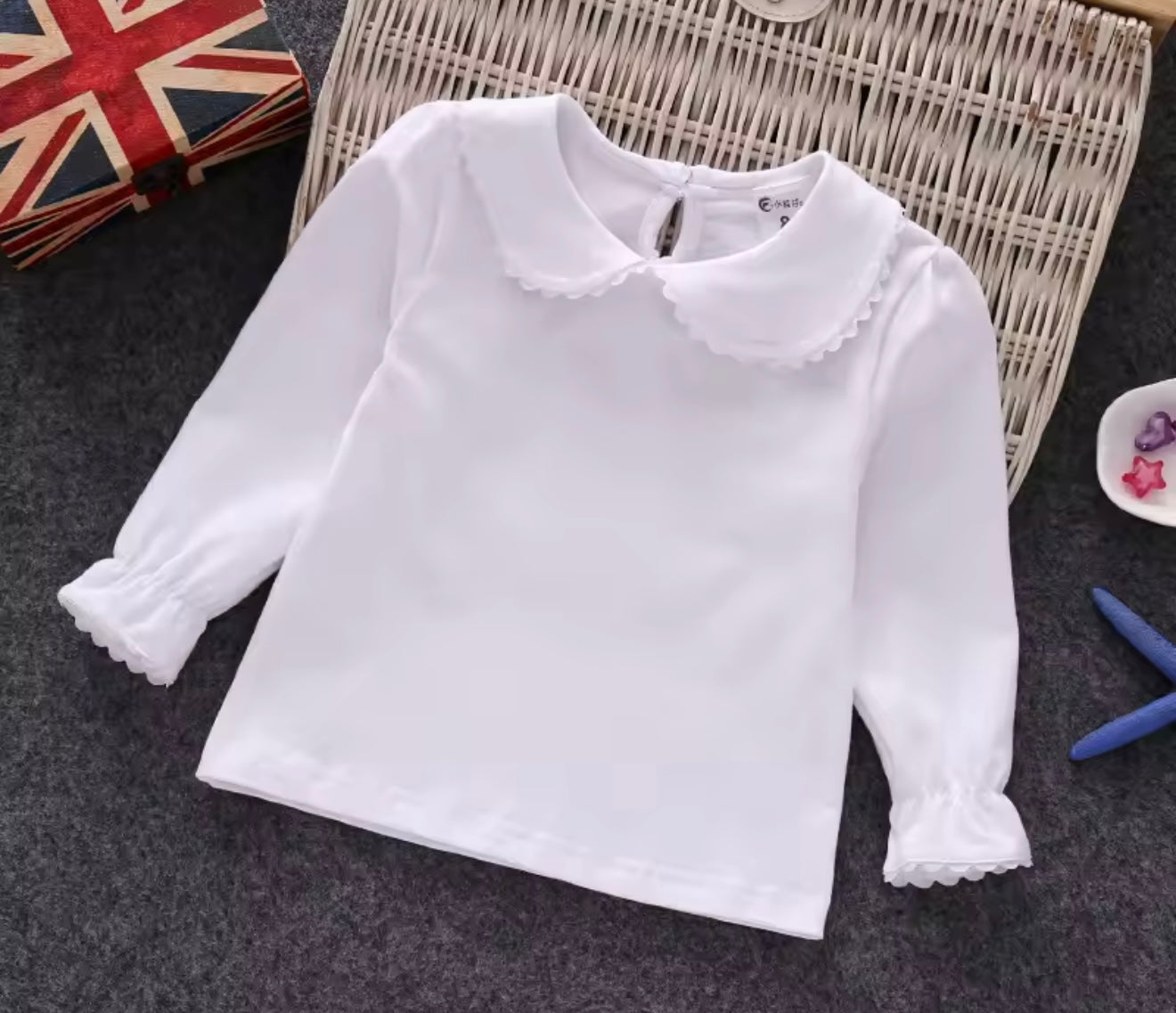 Frilly collared top
