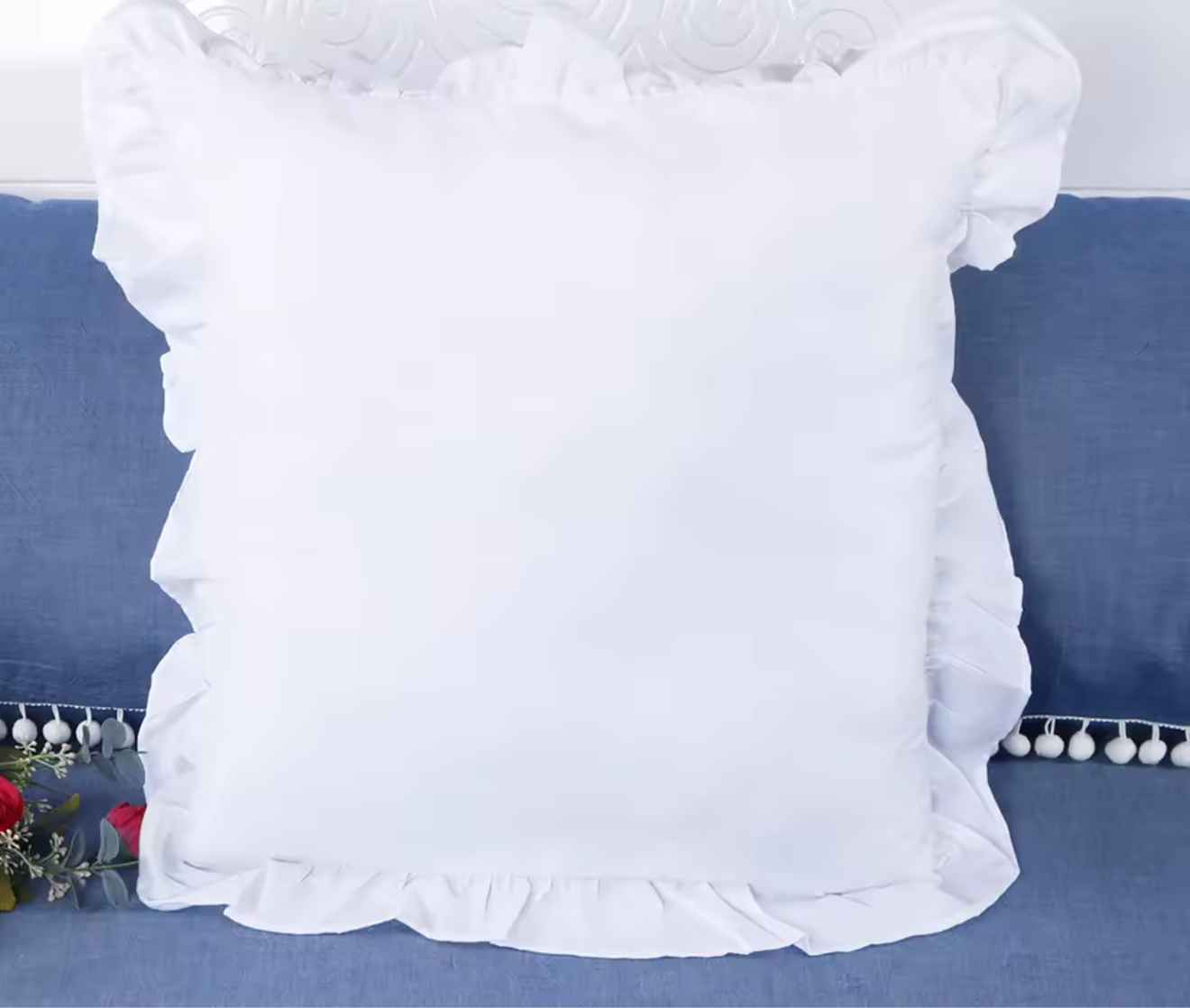 frilly pillow case
