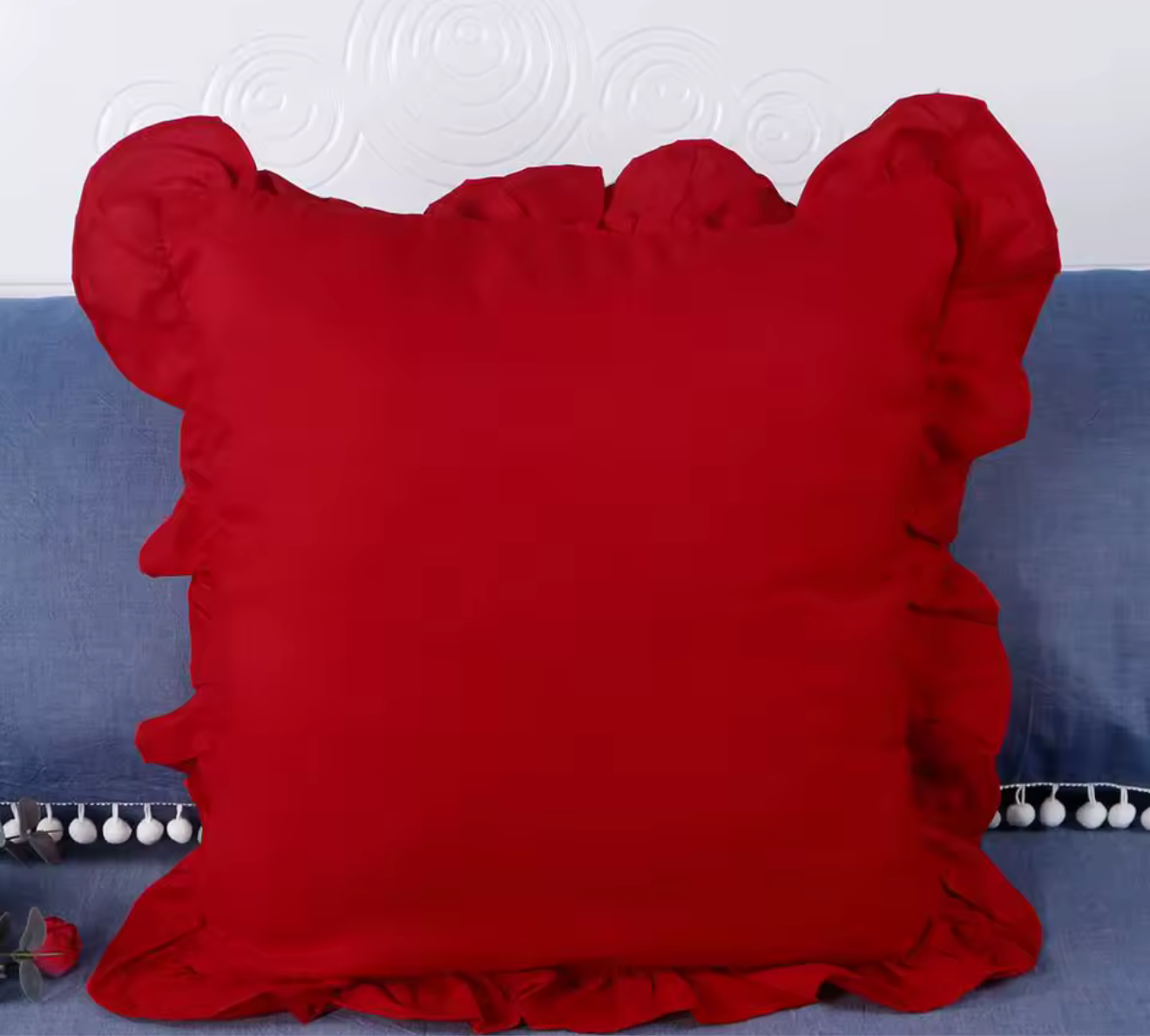 frilly pillow case