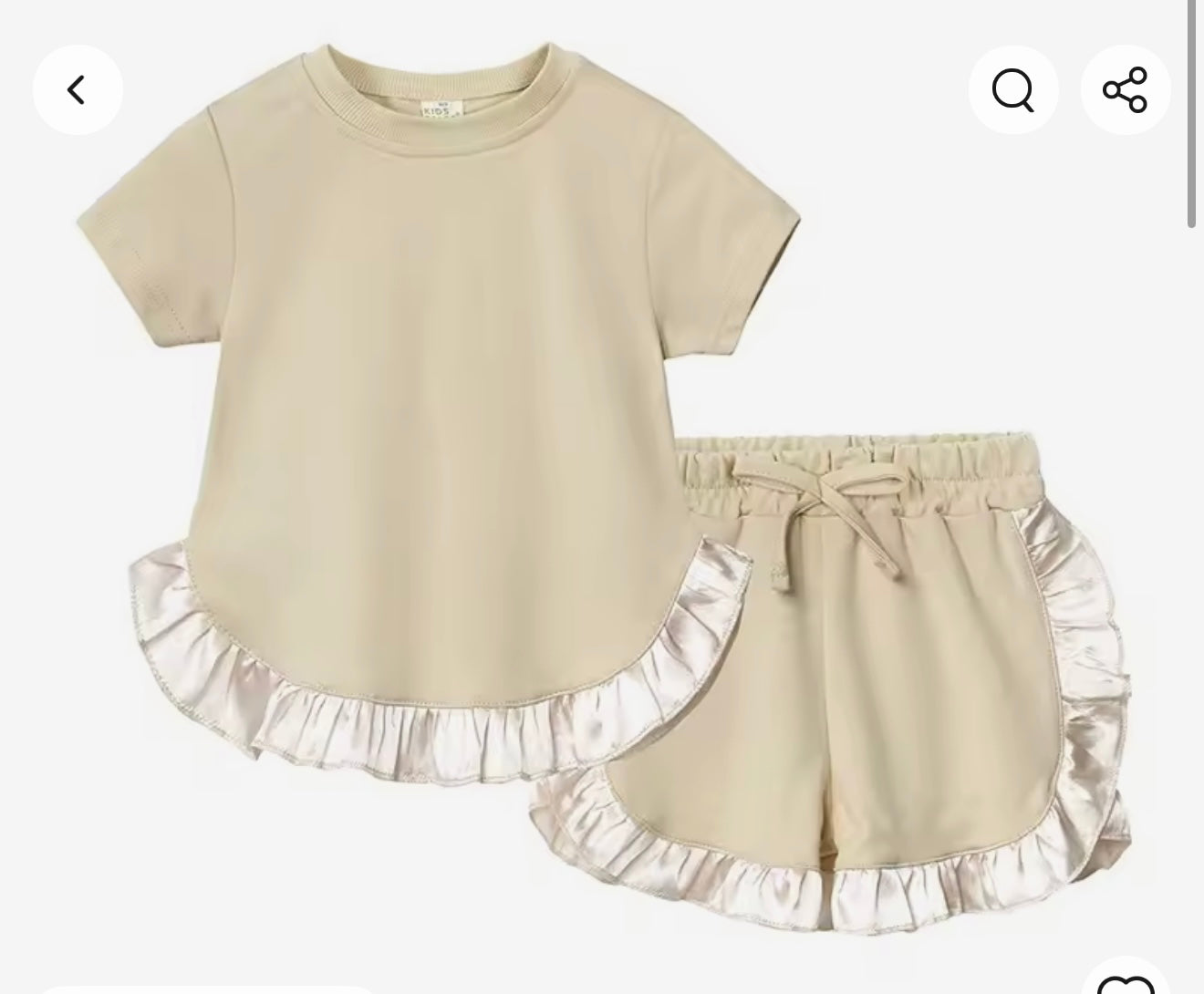 Girls ruffle sets