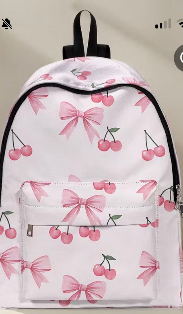 Cherry bow backpack 🎀