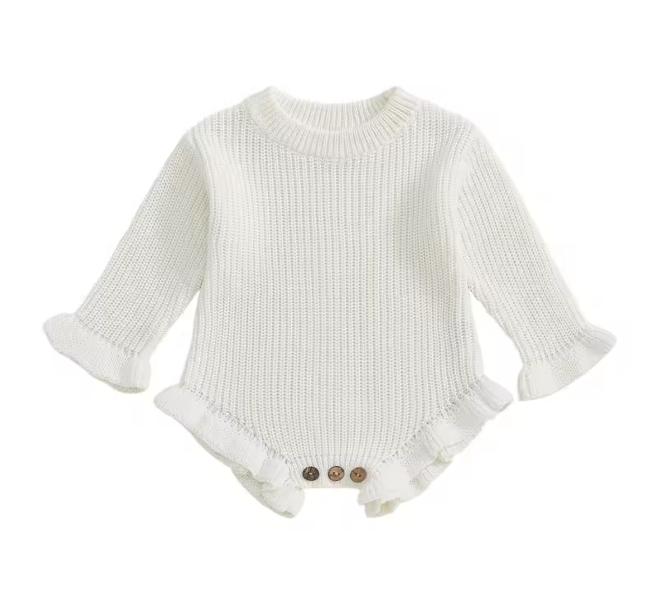 Knitted baby romper