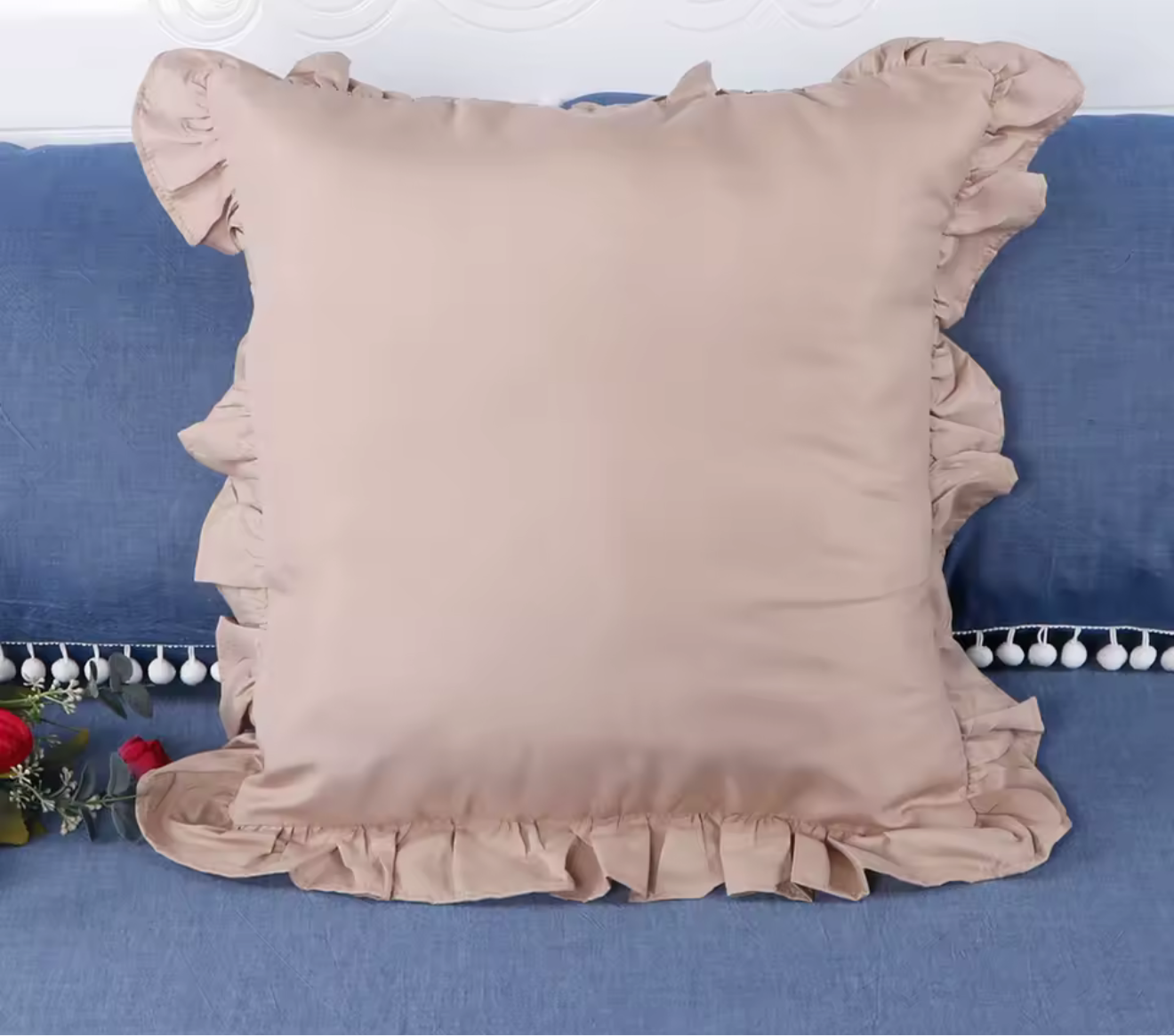 frilly pillow case