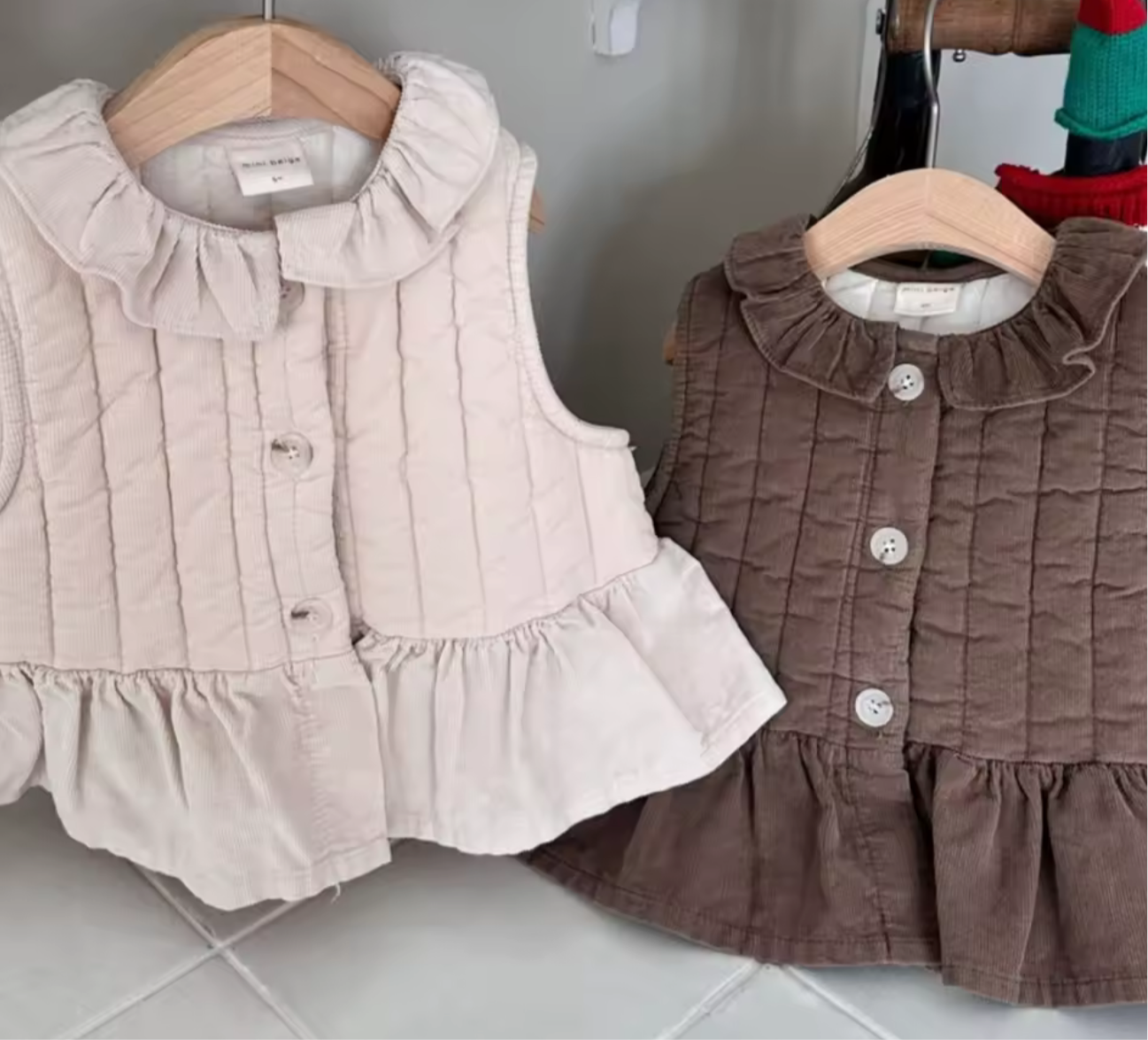 Girls frilly gilets