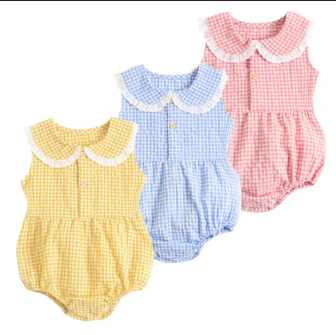 Gingham rompers 🎀