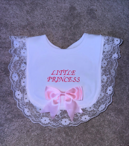 Personalised baby bib frill