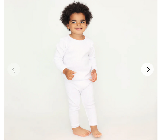 White ribbed lounge set