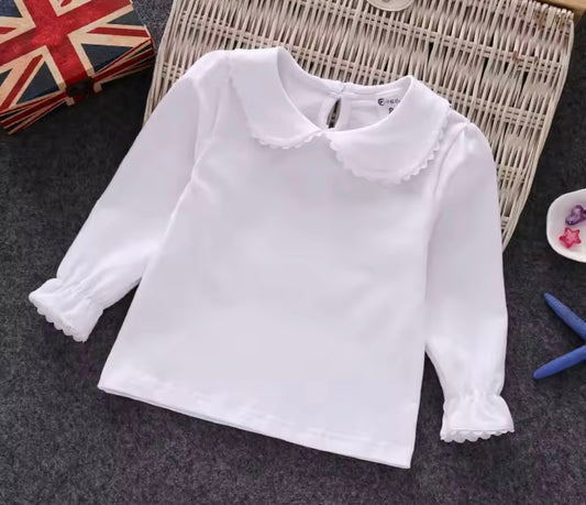 Frilly collared top