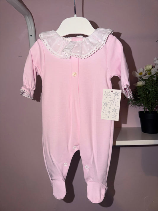 Frilly baby grow