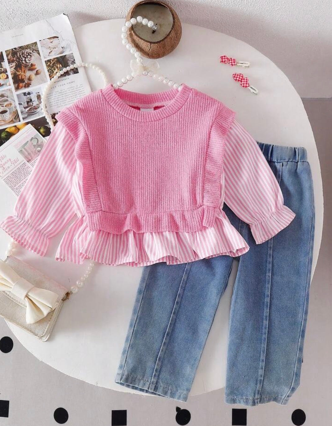 Baby girl Jean set 🤍