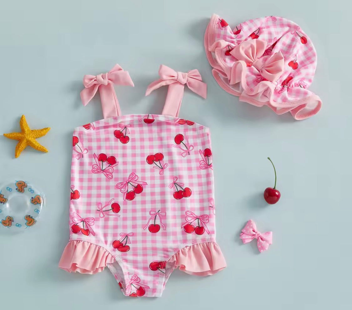 Cherry bow swimsuit