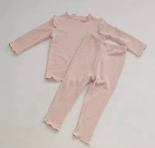 Dusky pink frill loungewear