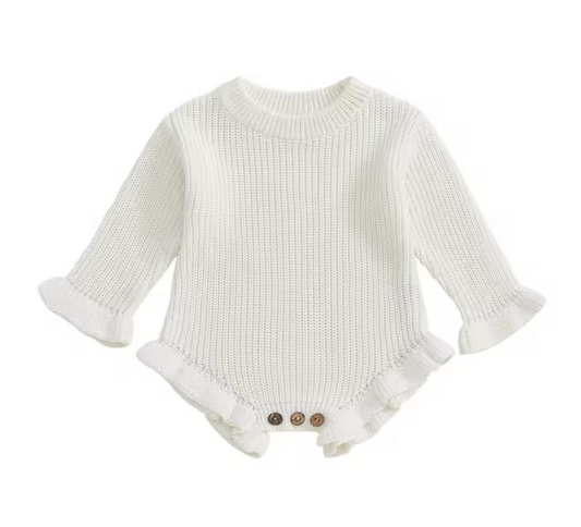 Knitted baby romper