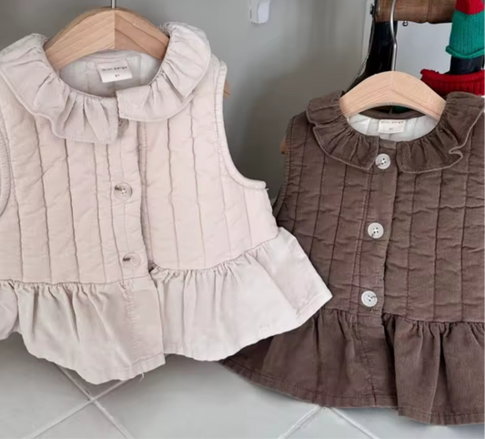 Girls frilly gilets