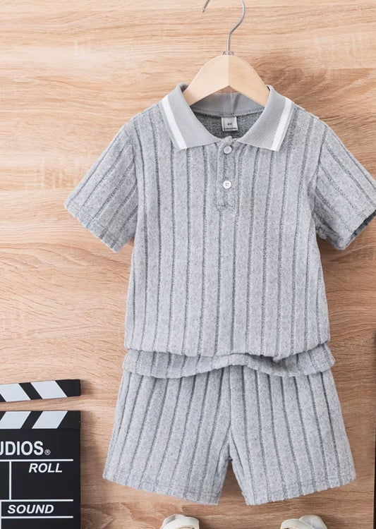 Boys grey short set