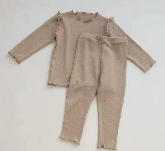 Nude frill loungewear
