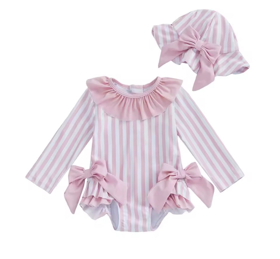 Pink frill swimsuit