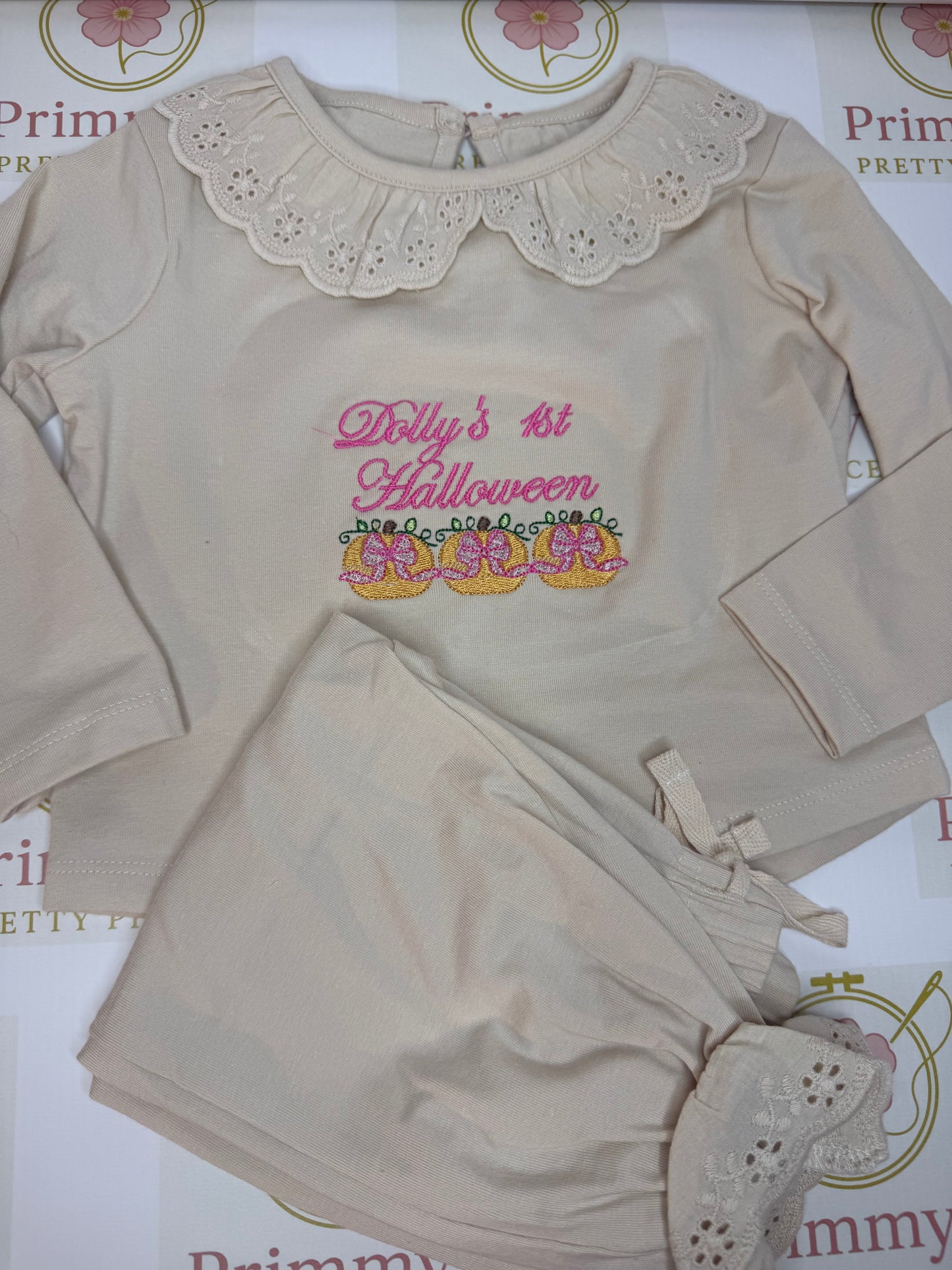 Frill long sleeve pjs