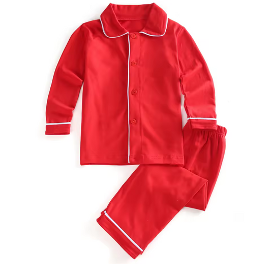 Boys Christmas pjs red