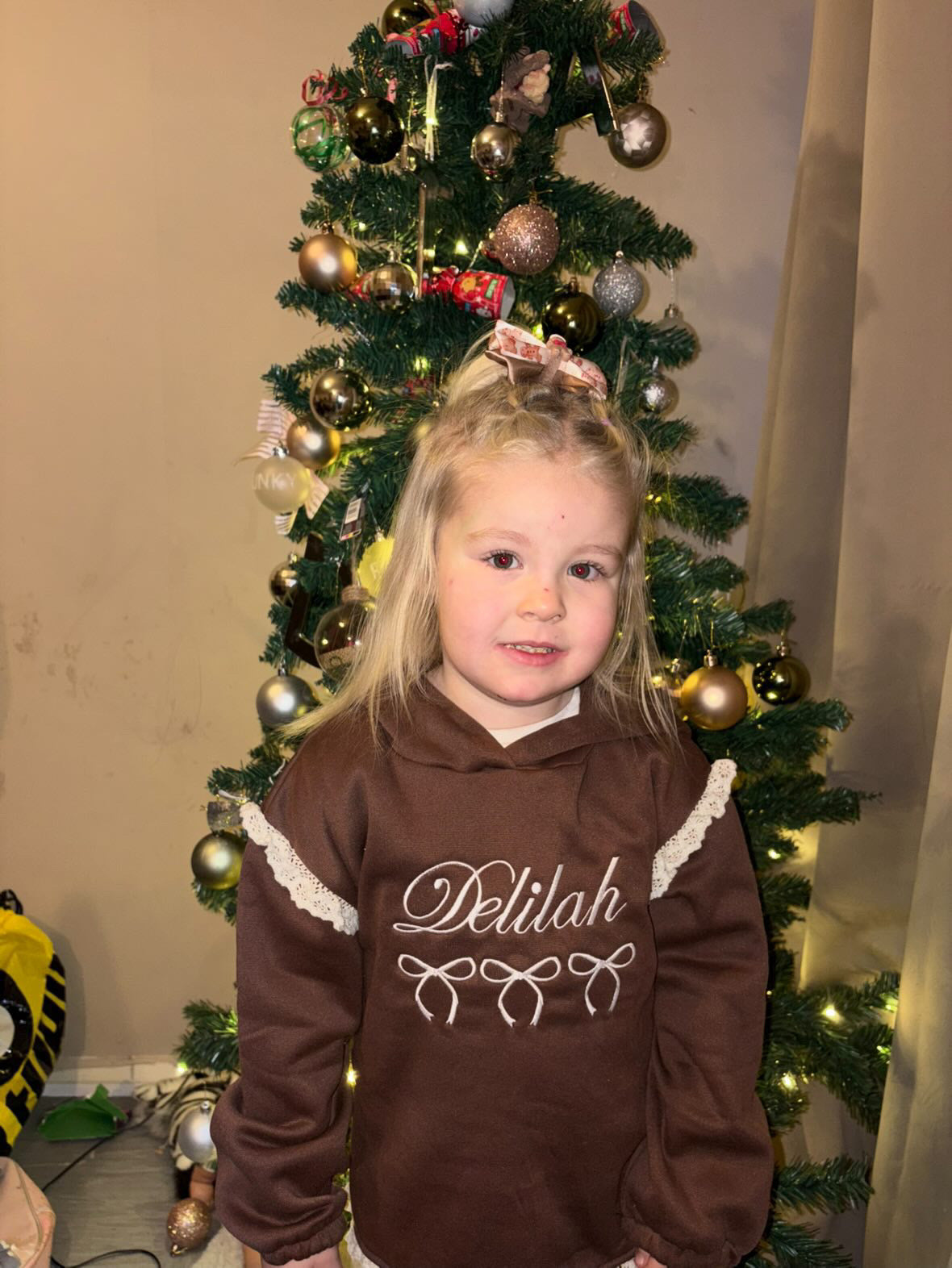 Girls brown flare set