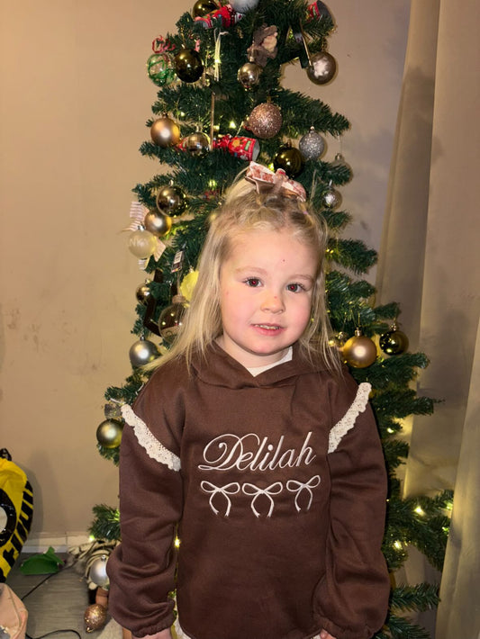 Girls brown flare set