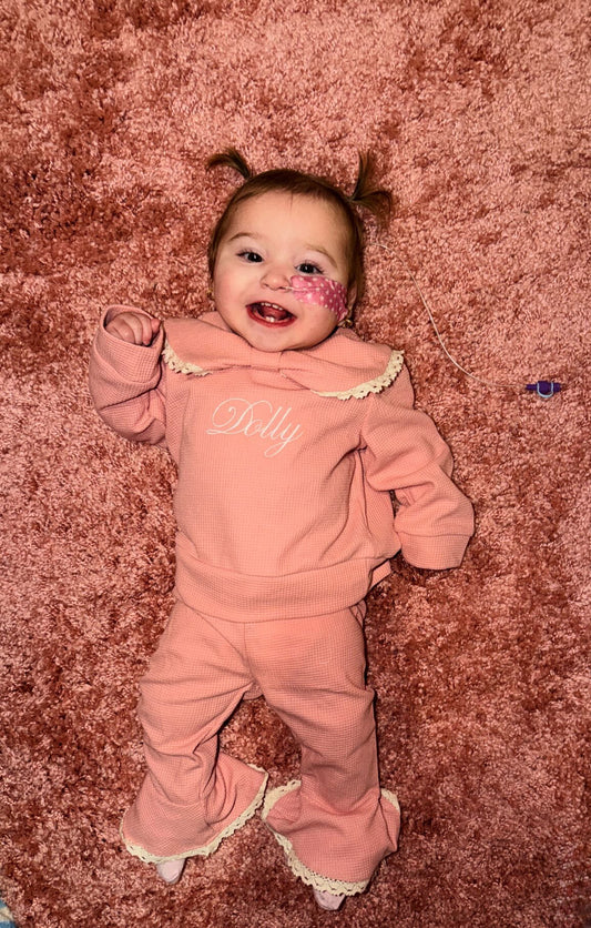 Dusky pink flare set